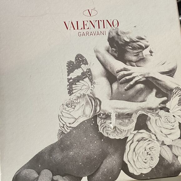 New Valentino Leather Rose Print Boots - Picture 9 of 9